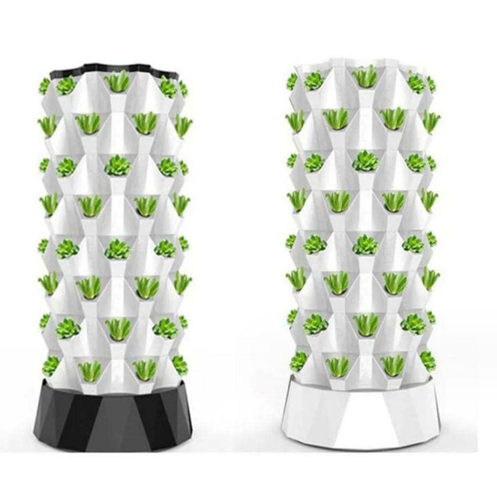 New Design Food Grade Abs Hydroponic 80 Planting Holes Tower Vertical Growing Farming Hydroponics System Industrial Exporter Wholesale