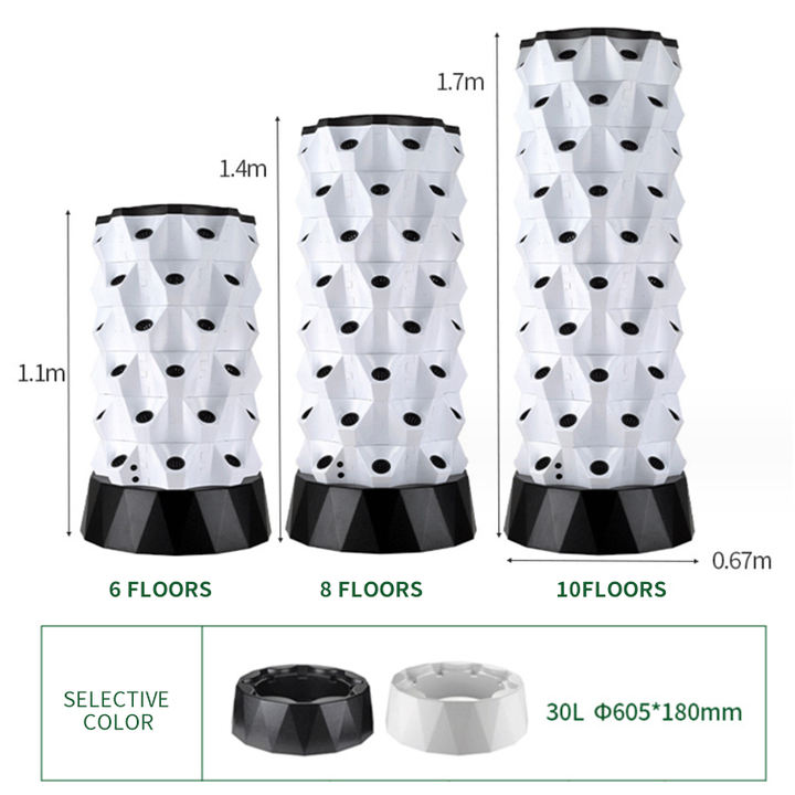 OEM vertical farming tower garden vertical hydroponic growing system hydroponic aeroponic tower 24/42/60plant