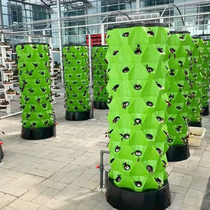 Rockwool hidroponic system aeroponic torre sistemi di coltivazione idroponica growing system in greenhouse for strawberry High-Volume Manufacturing
