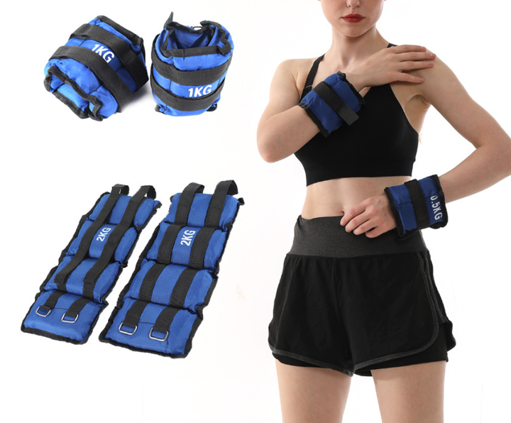 1 Pair New Arrival 1kg-6kg Adjustable Leg Ankle Wrist Sand Bag Weights Training Sandbag Wraps Strength Fitness Equipment