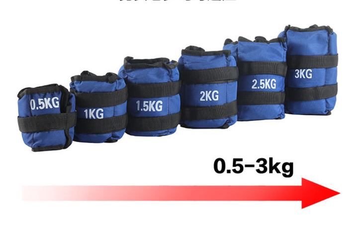 1 Pair New Arrival 1kg-6kg Adjustable Leg Ankle Wrist Sand Bag Weights Training Sandbag Wraps Strength Fitness Equipment