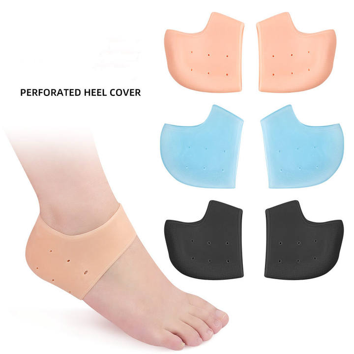 2021 Breathable Heel Protectors Silicone Heel socks Pain Relief Heel Cups for Plantar Fasciitis