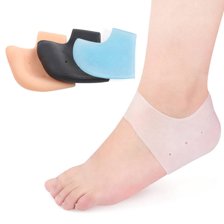 2021 Breathable Heel Protectors Silicone Heel socks Pain Relief Heel Cups for Plantar Fasciitis