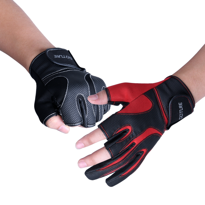 2022  New Fashion Neoprene Two Finger Outdoor Fishing Gloves Men Women Hiking Travel Cycling Anti-slip Protective Gloves