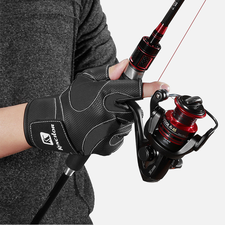 2022  New Fashion Neoprene Two Finger Outdoor Fishing Gloves Men Women Hiking Travel Cycling Anti-slip Protective Gloves