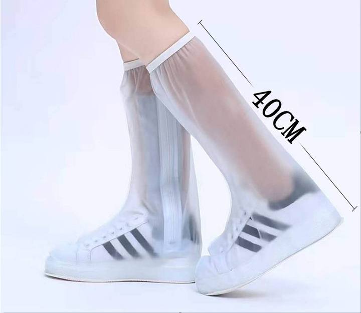 40cm Tall Shoes Cover Rain Waterproof Plastic Shoes Protectors Cycling Non-Slip  Rain Boots