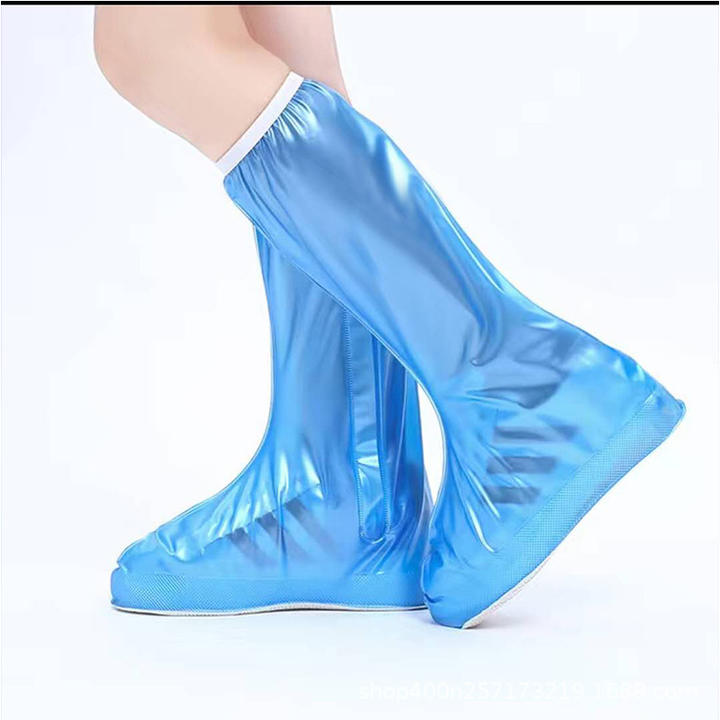 40cm Tall Shoes Cover Rain Waterproof Plastic Shoes Protectors Cycling Non-Slip  Rain Boots