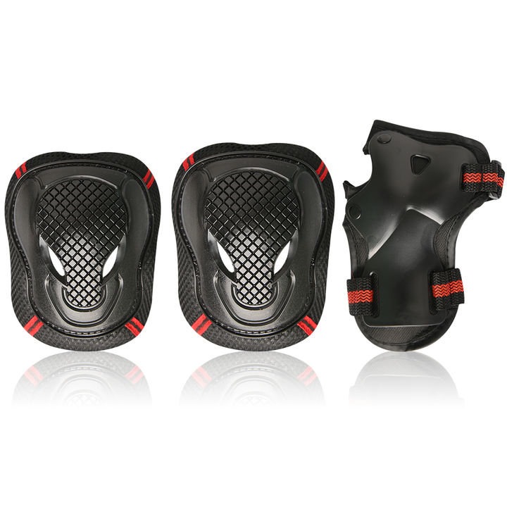 6Pcs/Set Teens & Adult Knee Pads Elbow Pads Wrist Guards Protective Gear Set for Roller Skating Skateboarding Cycling Sports Direct Factory Wholesale