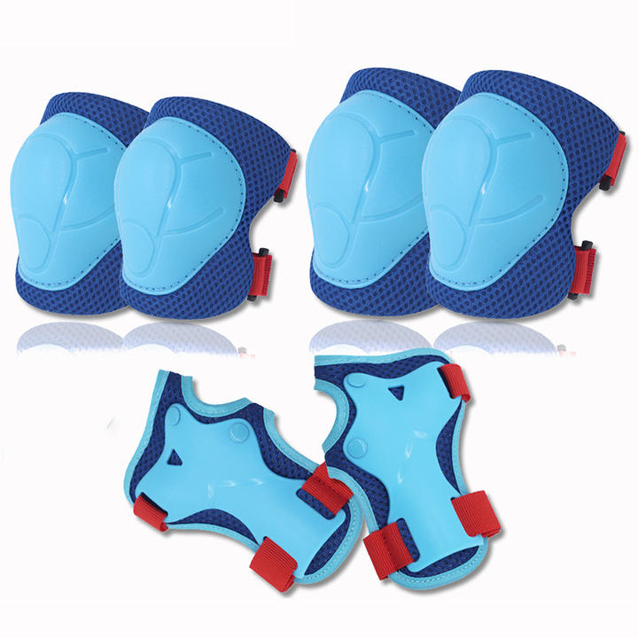 6Pcs/set Protective Gear Set Skating Helmet Knee Pads Elbow Pad Wrist Hand Protector for Kids Adult Cycling Roller Rock Climbing