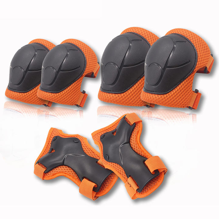 6Pcs/set Protective Gear Set Skating Helmet Knee Pads Elbow Pad Wrist Hand Protector for Kids Adult Cycling Roller Rock Climbing