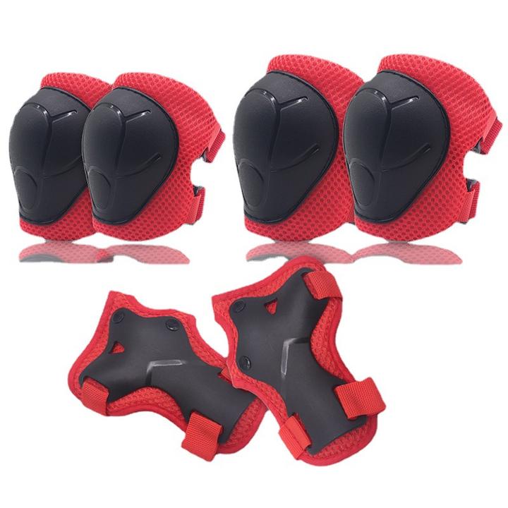 6Pcs/set Protective Gear Set Skating Helmet Knee Pads Elbow Pad Wrist Hand Protector for Kids Adult Cycling Roller Rock Climbing