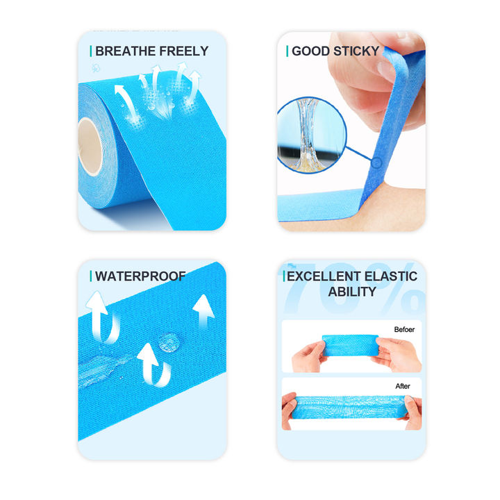 95% Cotton Waterproof Athletic Muscle Sports Kinesiology Tape High-Volume Manufacturing Trade