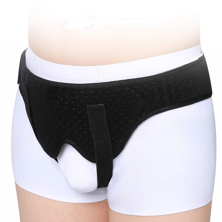 Adjustable Adult Hernia Belt Men Inguinal Groin Support Inflatable Hernia Bag with 2 Removable Compression Pads Pain Relief OEM Wholesale