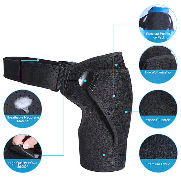 Adjustable Breathable Gym Sports Care Single Shoulder Support Back Brace Guard Strap Wrap Belt Band Pads Black Bandage Men/Women