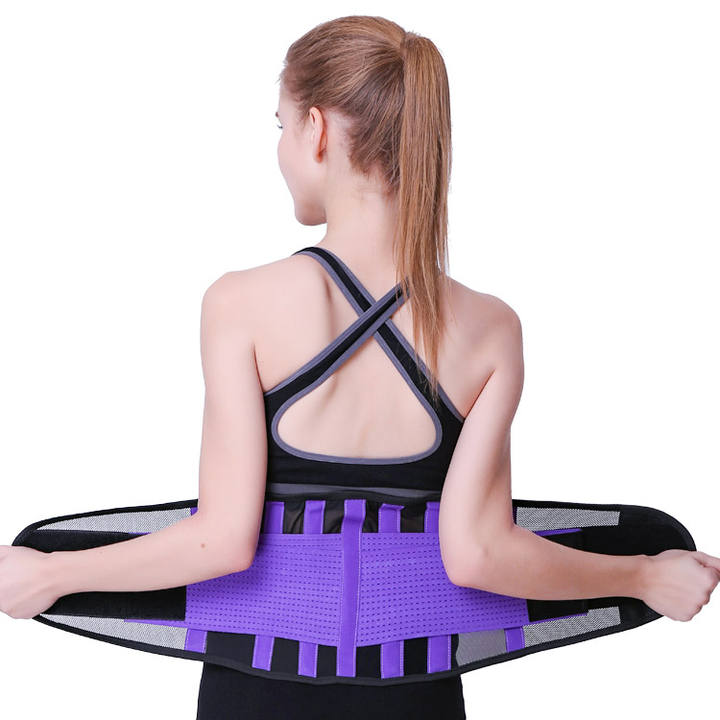 Adjustable Breathable Mesh Lumbar Back Pain Relief Drawstring Waist Support