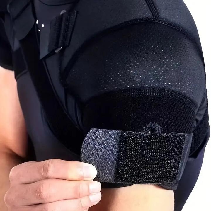 Adjustable Double Shoulder Brace Support Belt Compression Sleeve Strap Injury Pain Relief Gym Sports Care