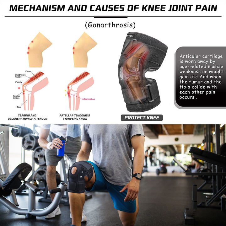 Adjustable Hinged Knee Brace Knee Support Wrap for Meniscus Tear Patellar Tendon Support Manufacturer and Supplier