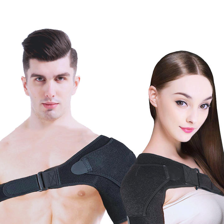 Adjustable Left/Right Shoulder Support Bandage Protector Brace Joint Pain Injury Shoulder Strap Tennis Sport Training Equipment Industrial Supplier