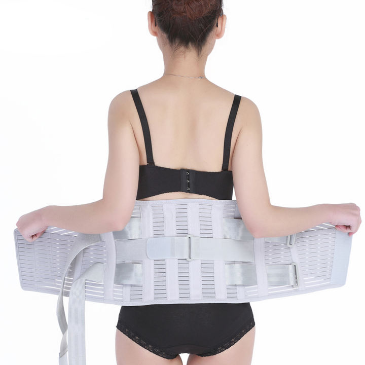 Adjustable Lower Lumbar Back Brace Support Belt with Pulley System for Men and Women