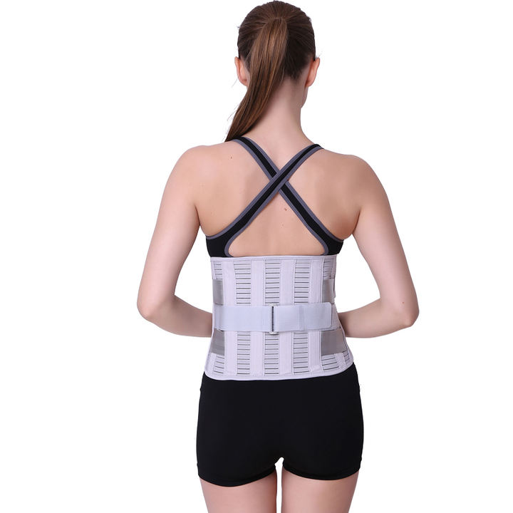 Adjustable Lower Lumbar Back Brace Support Belt with Pulley System for Men and Women