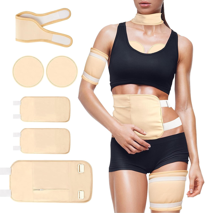 Adjustable Neck and Waist Wrap Compress Pad Castor Oil Pack for Liver Detox