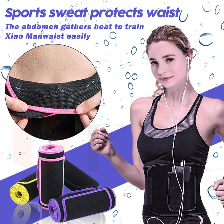 Adjustable Neoprene waist trimmer back support belt women sports fitness workout sauna sweat bands for slimming