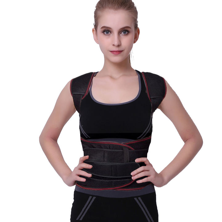 Adjustable Posture Corrector Back Support Shoulder Lumbar Brace Support Corset Back Belt for Men and Women