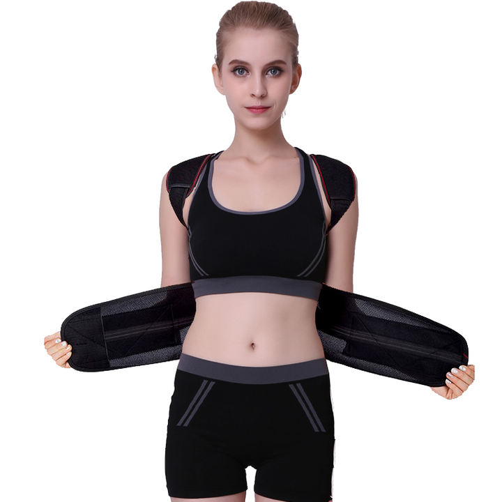 Adjustable Posture Corrector Back Support Shoulder Lumbar Brace Support Corset Back Belt for Men and Women