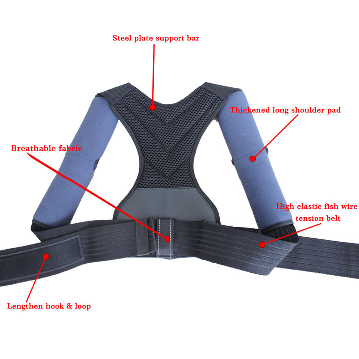 Adjustable Posture Corrector Breathable Back Straightener Upper Back Brace Providing Pain Relief From Neck Shoulder Factory Wholesale Trade