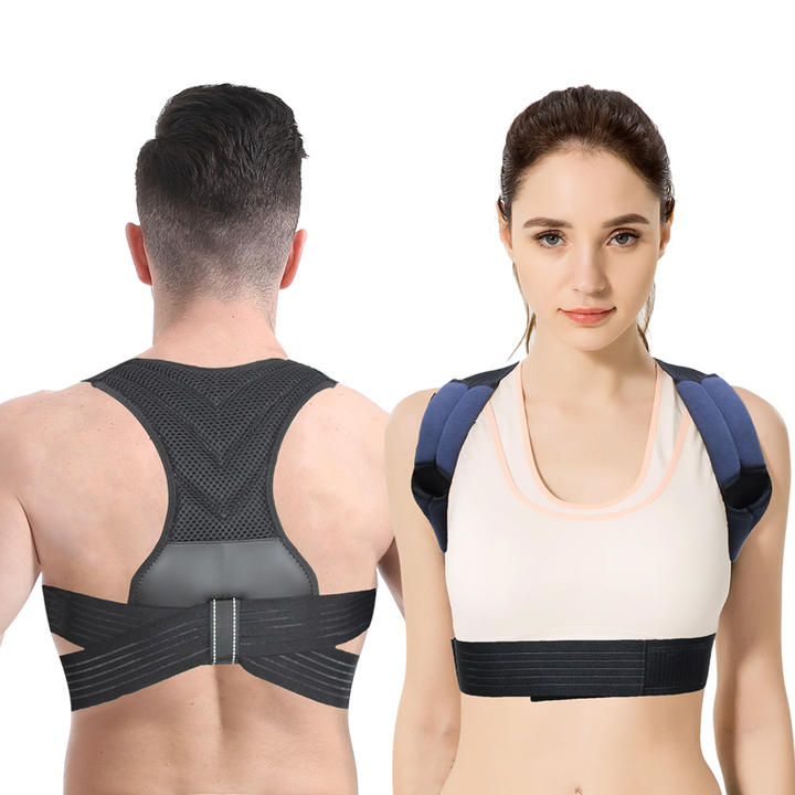 Adjustable Posture Corrector Breathable Back Straightener Upper Back Brace Providing Pain Relief From Neck Shoulder Factory Wholesale Trade