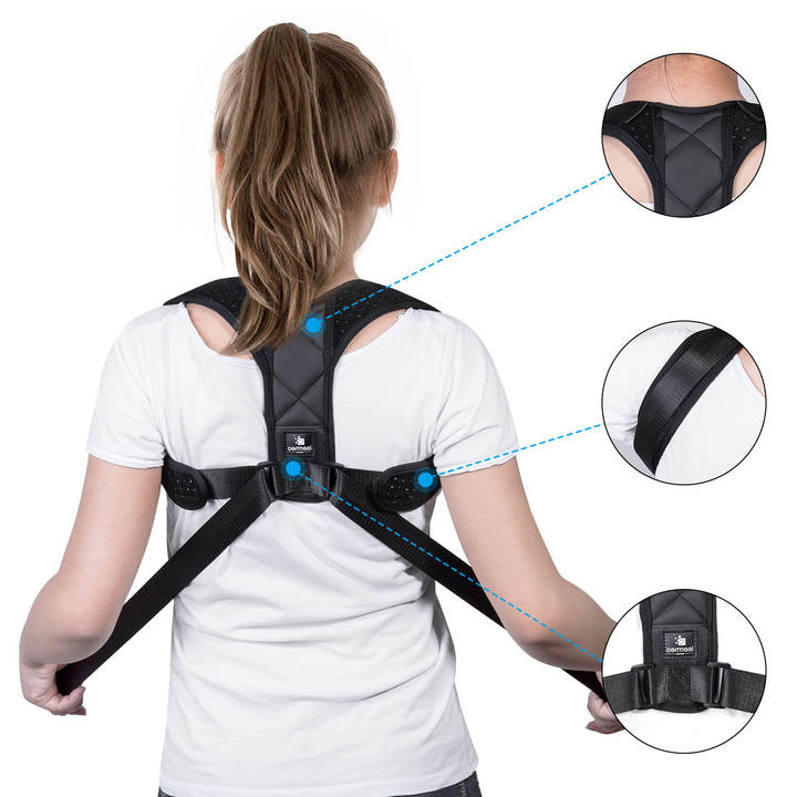 Adjustable Shoulder Breathable Spine Support Comfortable Upper Back Brace Posture Corrector for Men and Women