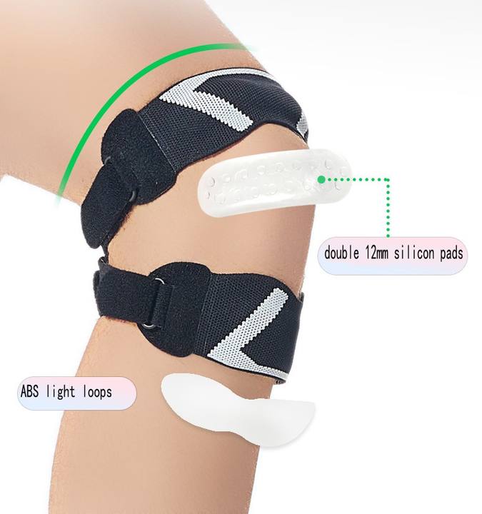 Ajustable Double Strap Knee Support Patella Tendon Knee Strap Patellar Protector with thick silicone pads OEM Wholesale