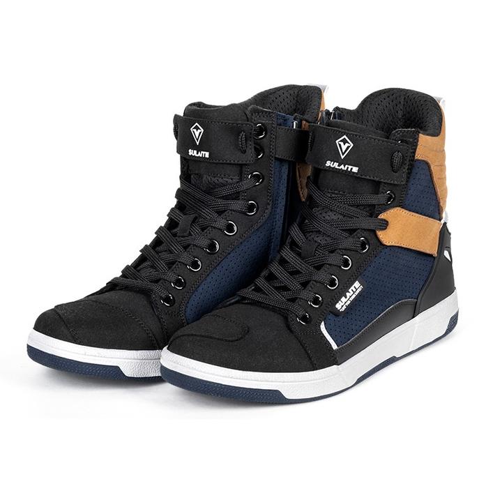 All Season Anti-slip Biker Boots Men Motorcycle Boots Microfiber Motocross Shoes Causal Motorboats Motorcycle Sneakers Factory-Owned Wholesale