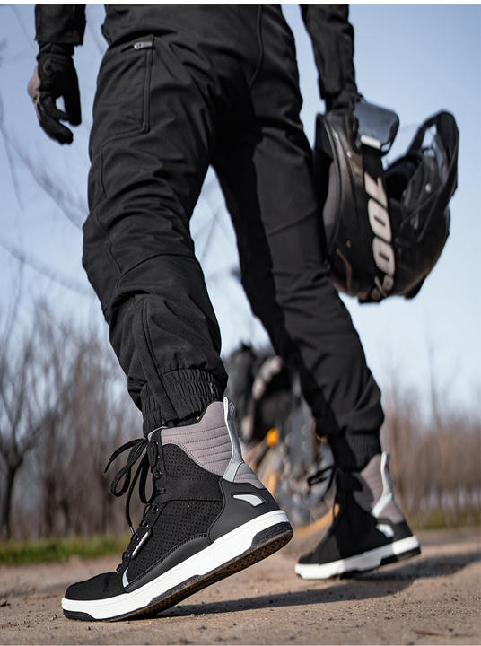 All Season Anti-slip Biker Boots Men Motorcycle Boots Microfiber Motocross Shoes Causal Motorboats Motorcycle Sneakers Factory-Owned Wholesale