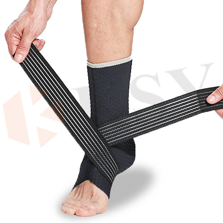 Ankle Brace Breathable Ankle Protector Sleeve With Adjustable Belt Foot Drop Pads Compression Sport