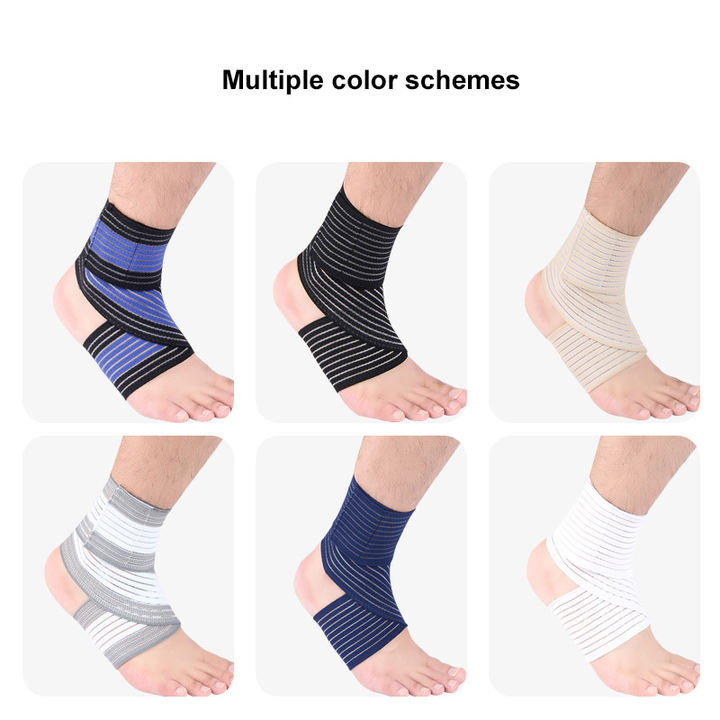 Ankle Support Spirally Wound Bandage Adjustable Elastic Bands Sports Safety Brace Discount Wholesale Direct
