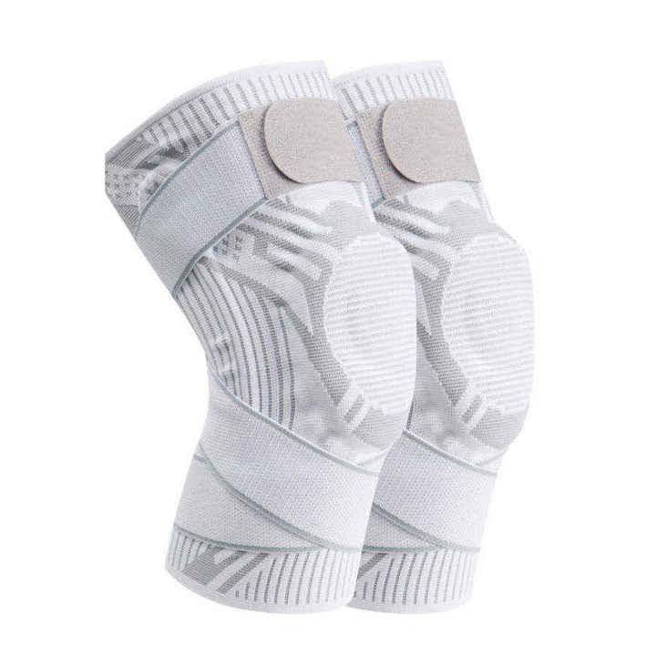 Arthritis Joint Nylon Knitted 4D Weaving Silicone knee pads for man and woman