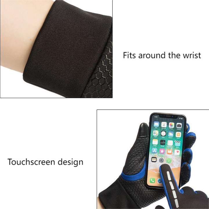 Autumn and winter cycling gloves with fleece non-slip touch screen outdoor waterproof windproof gloves Wholesale Factory