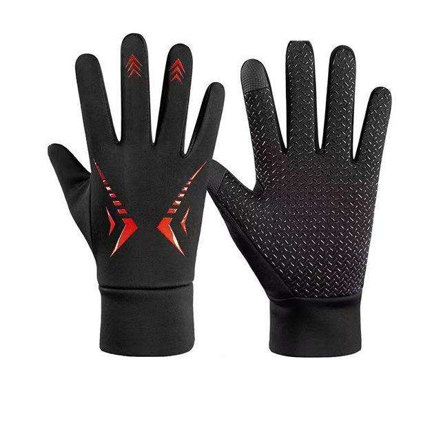 Autumn and winter wool warm windproof waterproof anti-slip touch screen sports running driving riding warm gloves Discounted Bulk Pricing
