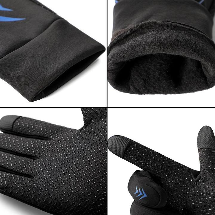 Autumn and winter wool warm windproof waterproof anti-slip touch screen sports running driving riding warm gloves Discounted Bulk Pricing