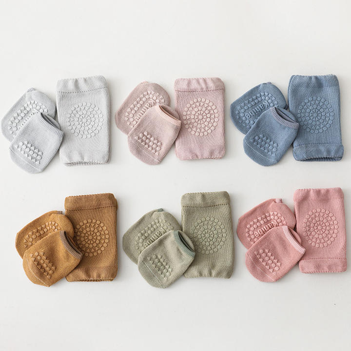 Baby Knee Pads Socks Set for Girls Boys Summer Solid Color Anti Slip Socks Kid Crawling Safety Floor Sock Leg Knee Protector Private Label Manufacturing Innovation