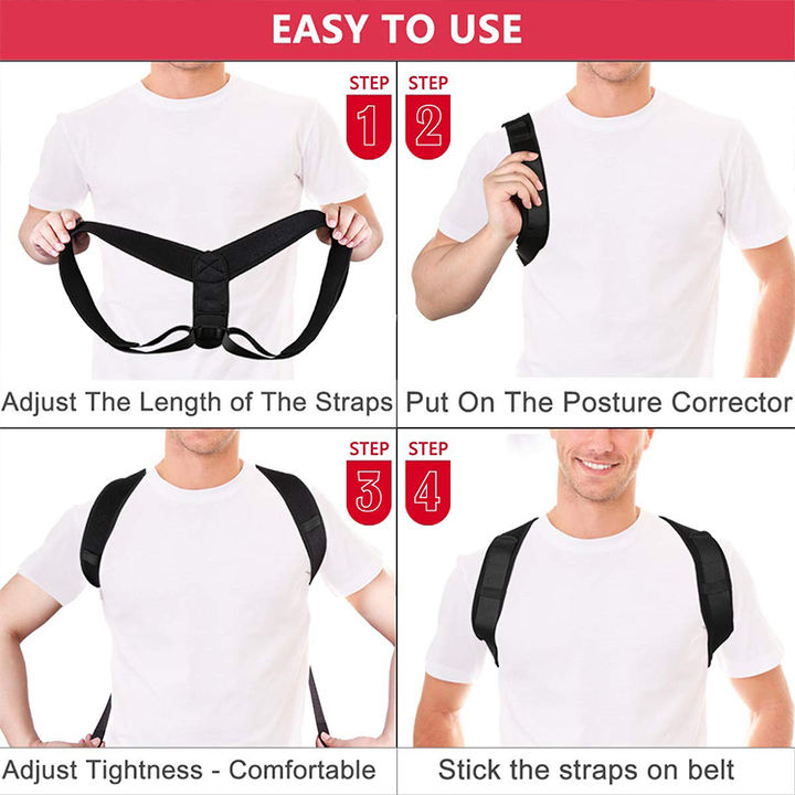 Back Brace Support Belt Straightener Back Posture Support Strap Shoulder Corrector Adjustable Factory Authorized Wholesale