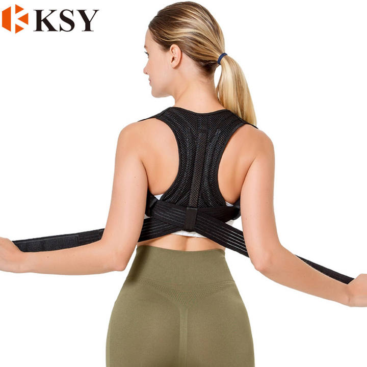 Back Straightener Sports Safety Posture Corrector Support Belt Shoulder Adjustable Back Shoulder Corrector Upper Back Brace Factory to Consumer Hub