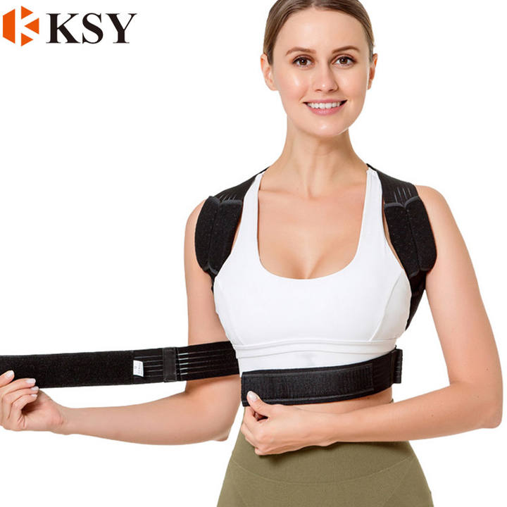 Back Straightener Sports Safety Posture Corrector Support Belt Shoulder Adjustable Back Shoulder Corrector Upper Back Brace Factory to Consumer Hub