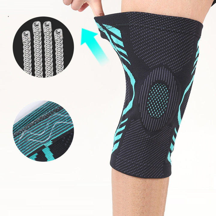 Basketball sports knee pads pressure silicone anti-collision outdoor cycling and fitness leg guards meniscus protection cover