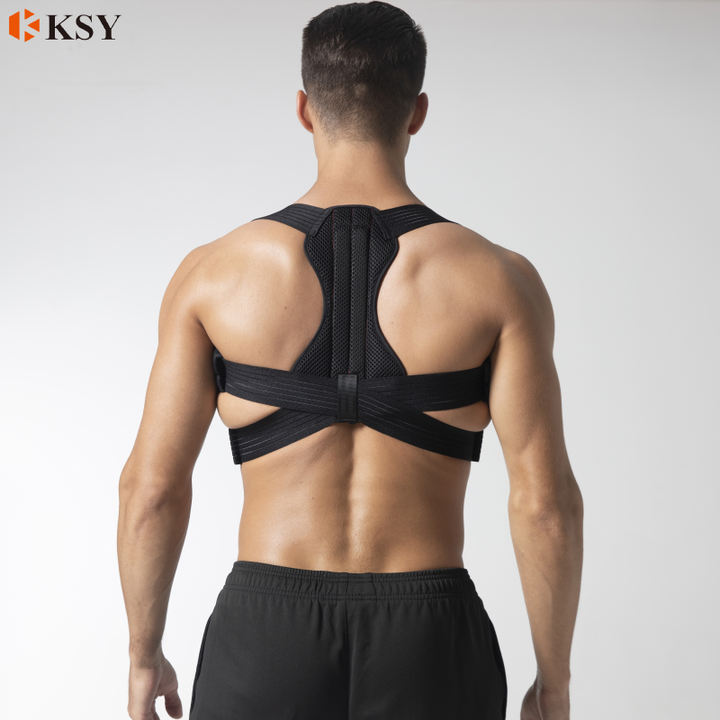 Best Selling Adjustable Back Brace for Clavicle Support Upper Back Straightener With Shoulder Pads Overseas Manufacturing Manufacturer
