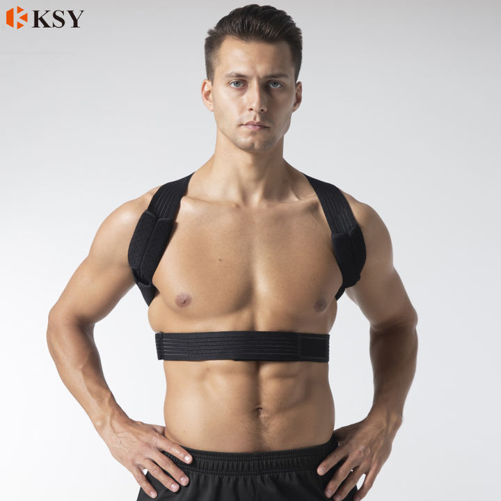 Best Selling Adjustable Back Brace for Clavicle Support Upper Back Straightener With Shoulder Pads Overseas Manufacturing Manufacturer
