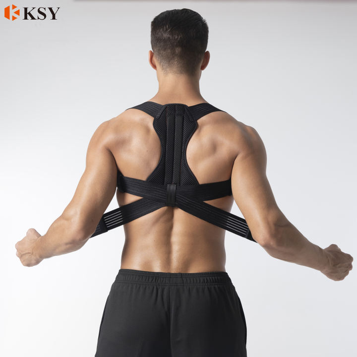 Best Selling Adjustable Back Brace for Clavicle Support Upper Back Straightener With Shoulder Pads Overseas Manufacturing Manufacturer