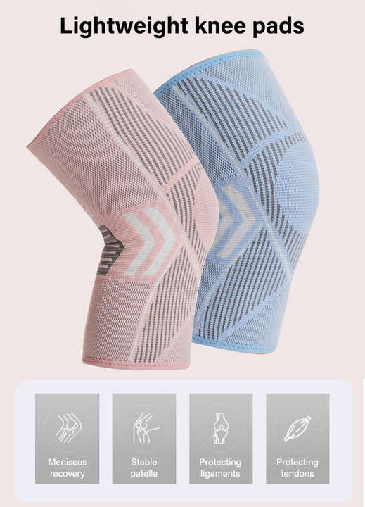 Best selling wholesale comfortable knitting volleyball knee support pink compression knee sleeve knee brace pad Factory Wholesale Custom Solutions