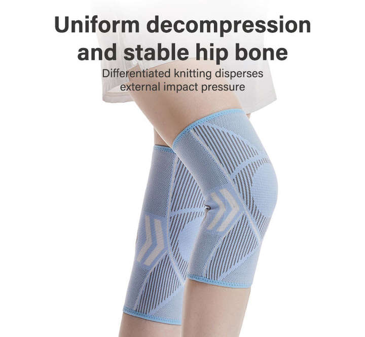Best selling wholesale comfortable knitting volleyball knee support pink compression knee sleeve knee brace pad Factory Wholesale Custom Solutions
